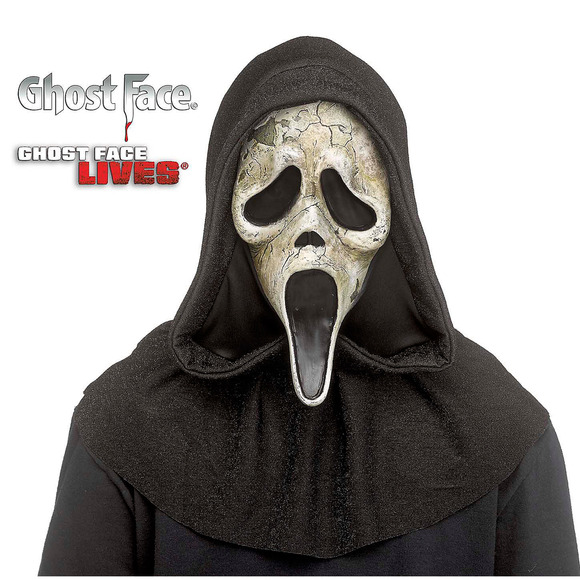 GHOST FACE DEAD BY DAYLIGHT AGED DELUXE MASK W SHROUD HALLOWEEN COSTUME FW93579 - Picture 3 of 3